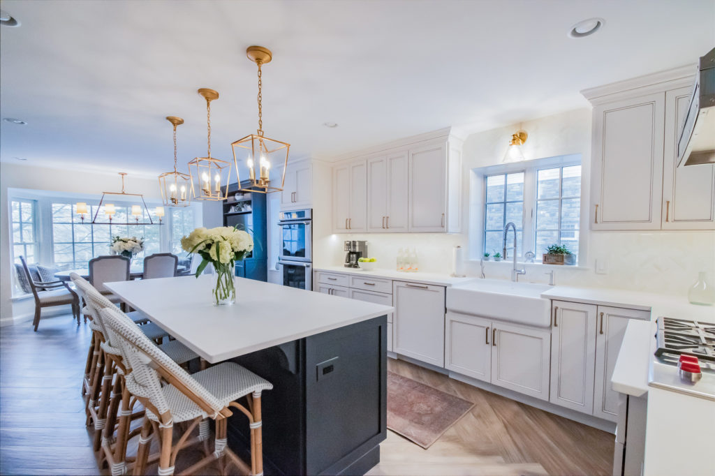 design modern contemporary-white eat-in kitchen renovation