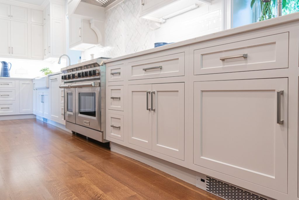 Timeless traditional custom white kitchen renovation