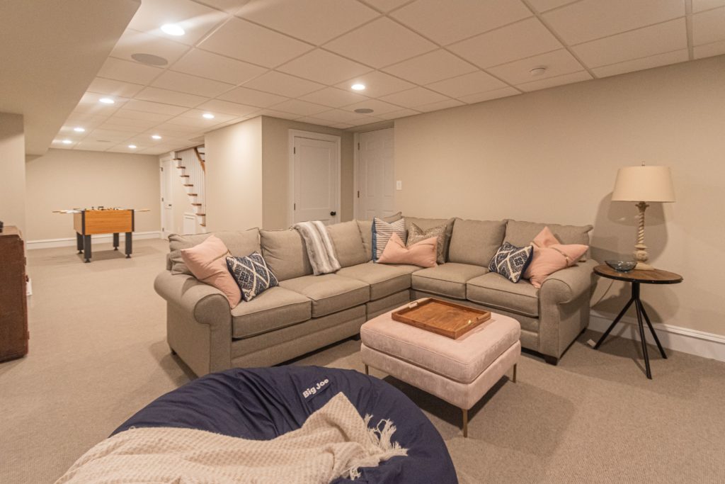 timeless traditional colonial home basement renovation