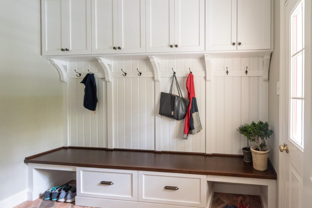 Warm Welcoming Mudroom Custom Cabinetry Mudroom Storage Solution Cubbies and Bench