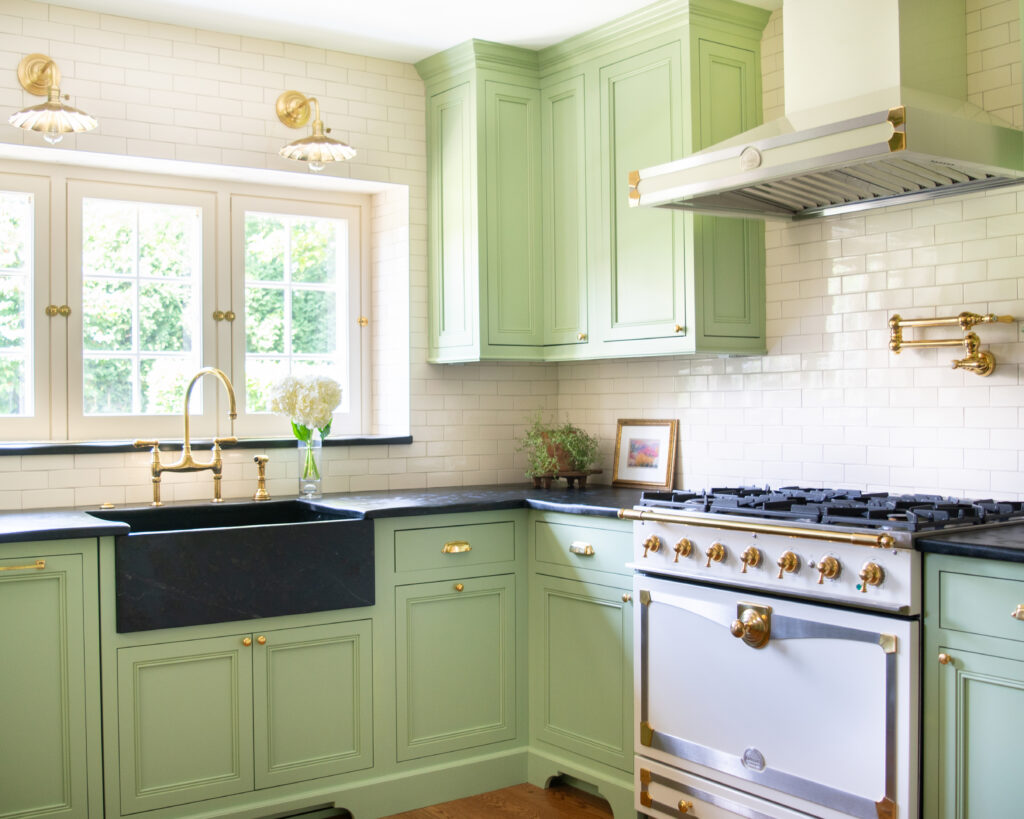 Gardner/Fox provided these Wynnewood homeowners with the home renovation of their dreams. The focal point is the vibrant and eye-catching green cabinetry, designed by Glenbrook Cabinetry, carefully chosen to infuse the space with energy and a touch of modernity.